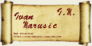 Ivan Marušić vizit kartica